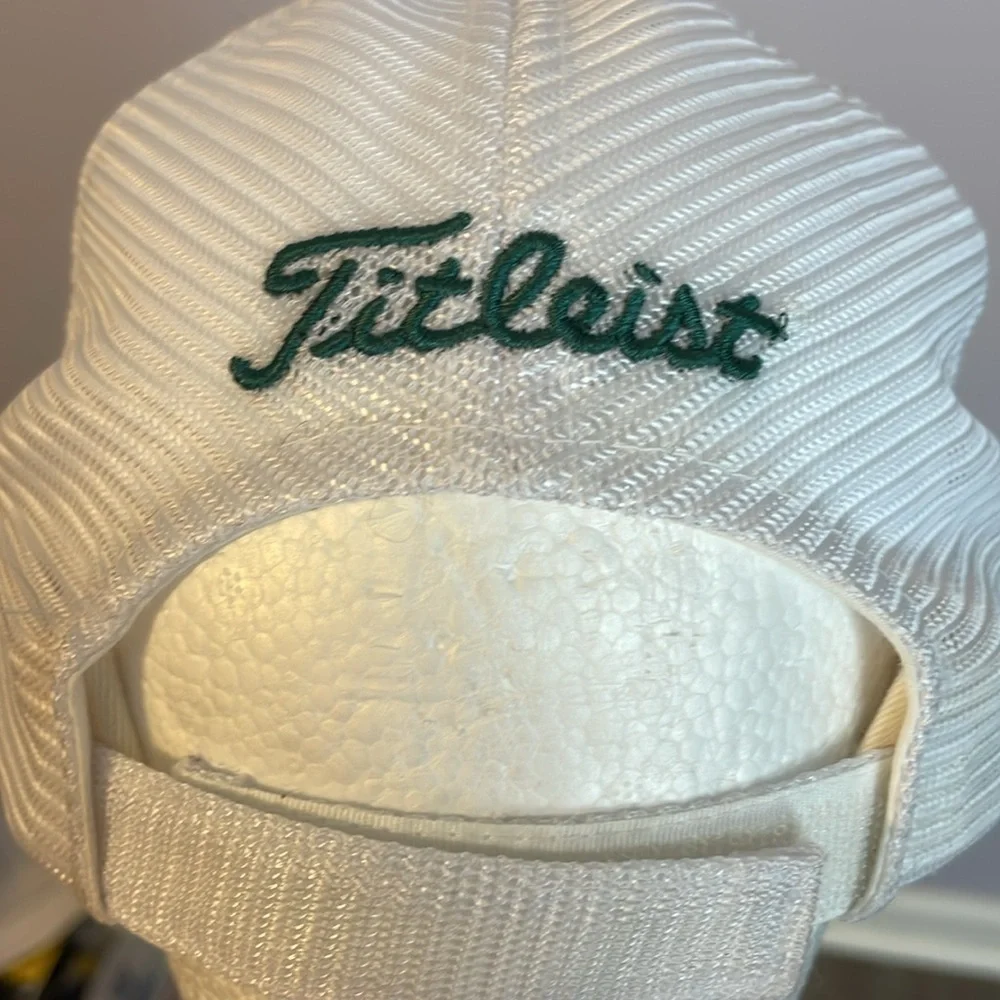 Titleist Foot Joy Green White Mesh Back Baseball Hat Cap OS